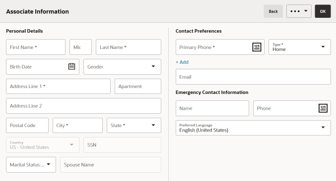 Associate Information