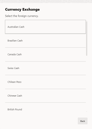 Foreign Currency Tender
