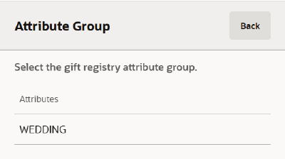 Gift Registry Attribute Group