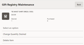 Gift Registry - Change Qty Desired
