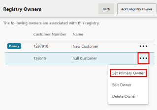 Gift Registry Make Primary Option