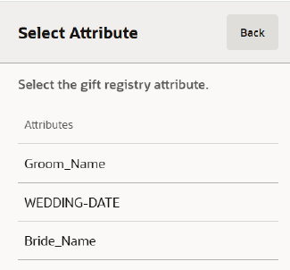 Select Attribute List