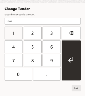 Change Tender Amount