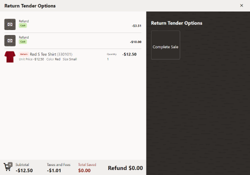 Complete Sale