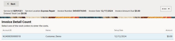 Invoice Detail Count