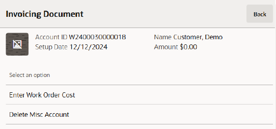 Invoicing Document