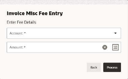 Invoice Misc Fee Entry