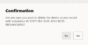 Delete Device Confirmation Prompt Delete Device Confirmation Prompt