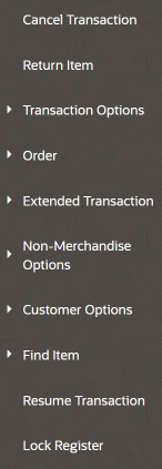Sale Screen Context Menu