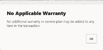 No applicable warranty