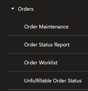 Orders Orders