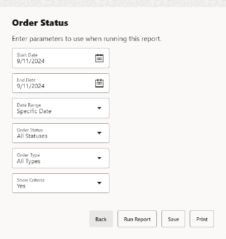 Order Status