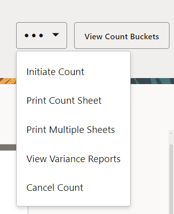 Count Context Menu Options