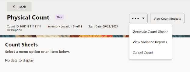 New Physical Count