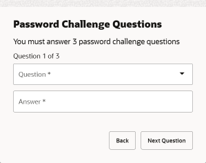 Password Challenge Questions Maintenance