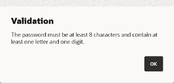 Password validation