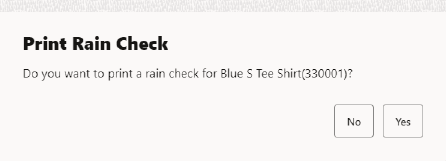 Print Rain Check