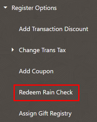 Redeem Rain Check