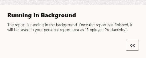 Report Running in Background Prompt