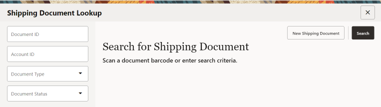 Shipping Document Search
