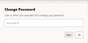 Change Password - Associate ID Prompt