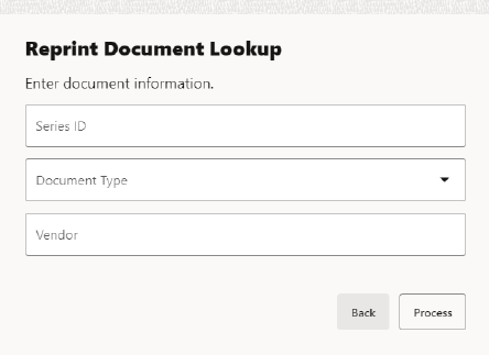 Reprint Document Lookup