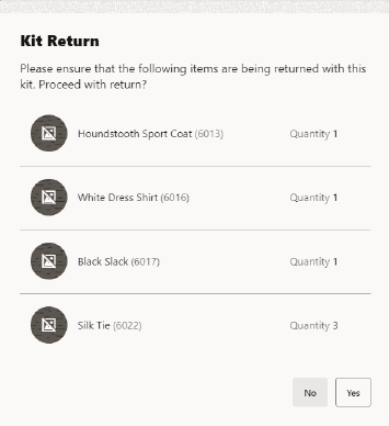 Kit Return Screen