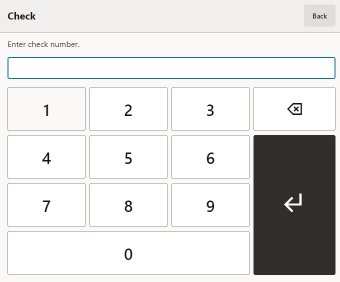 Check Number Prompt