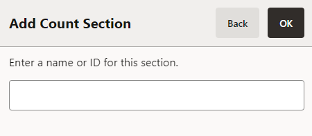 Add Count Section Name Prompt