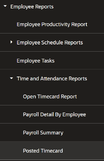 Time and Attendance Reports