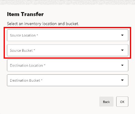 Inventory Location Selection - From Location