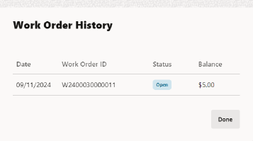 Work Order History