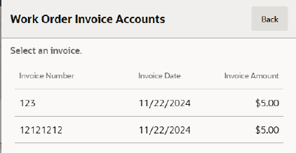 Service Location Invoices