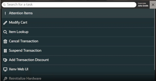 Associate Menu Associate Menu