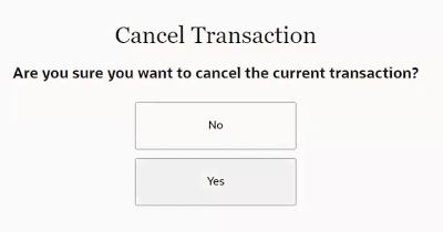 Cancel Transaction Cancel Transaction