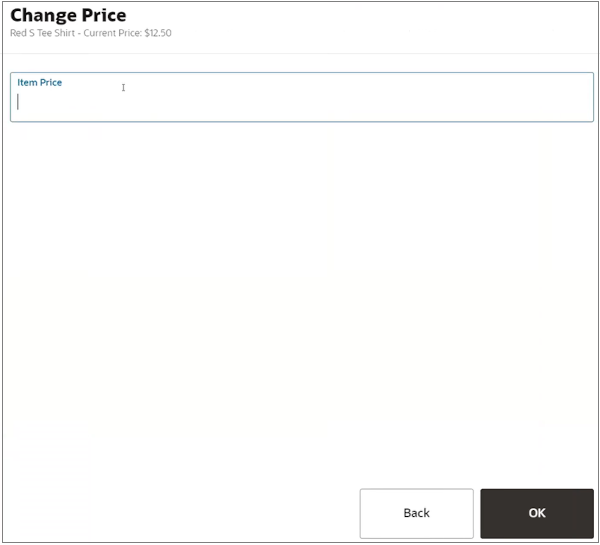Change Item Price Change Item Price