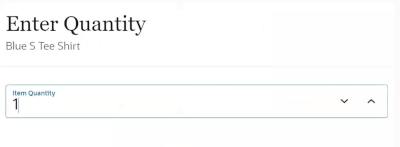 Enter Item Quantity Enter Item Quantity