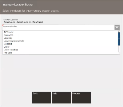 Inventory Location Buckets