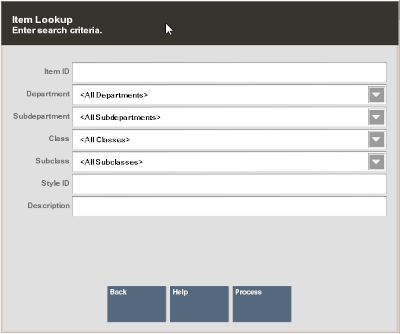 Item Lookup Form