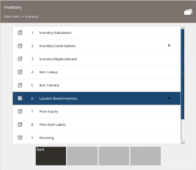Location Based Inventory Option