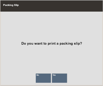 Print Packing List Prompt
