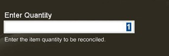 Quantity to be Reconciled Prompt