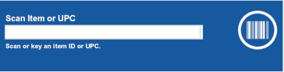 Focus Bar (Scan Item or Enter UPC Example) Focus Bar (Scan Item or Enter UPC Example)