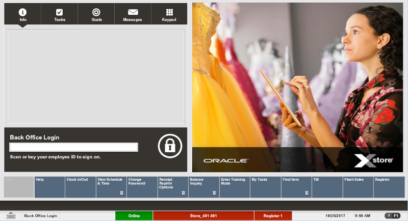 Register Login Screen - Store Closed Register Login Screen - Store Closed