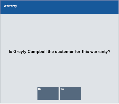 Warranty Current Customer Prompt