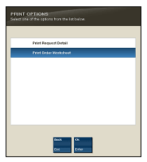 Inventory Replenishment Print Options