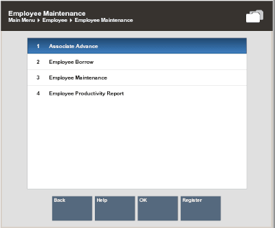 Associate Advance Menu Option Associate Advance Menu Option