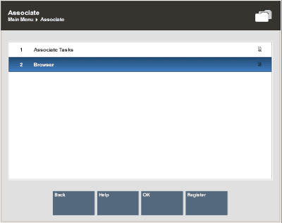 Associate Menu - Browser Option Associate Menu - Browser Option