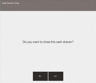 Cash Drawer Close Prompt Cash Drawer Close Prompt
