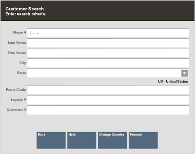 Customer Search Form